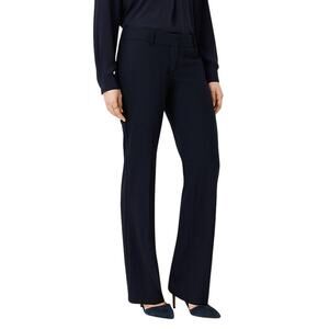 Ann Taylor Curvy Fit Mid Rise Trouser Navy Blue Womens 12 Seasonless Stretch NWT